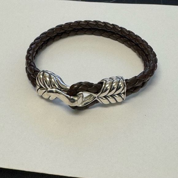David Yurman Other - DAVID YURMAN BROWN LEATHER BRACELET W/STERLING SILVER CLASP